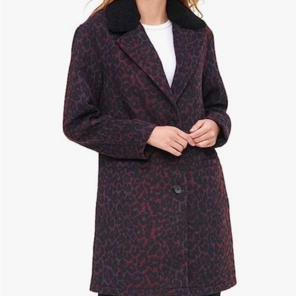 Levi's purple cheetah coat